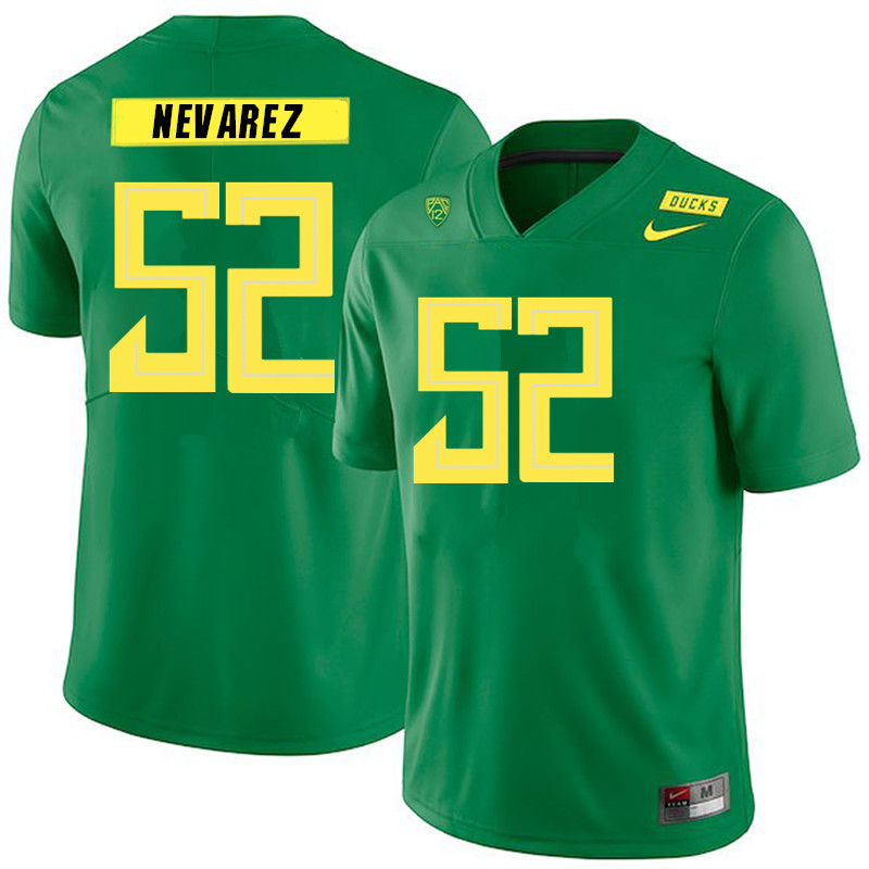 Men #52 Miguel Nevarez Oregon Ducks College Football Jerseys Sale-Green